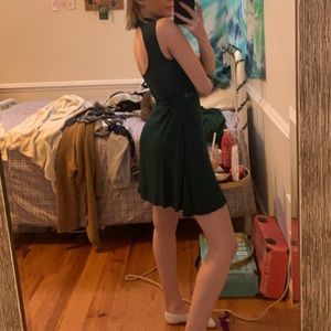 semi formal olive green dress